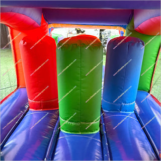 Best Colorful Obstacle Course Inflatable Bounce House Hot Air Balloon Decor Bouncy Obstacle Course Hire - Inflatable-Zone