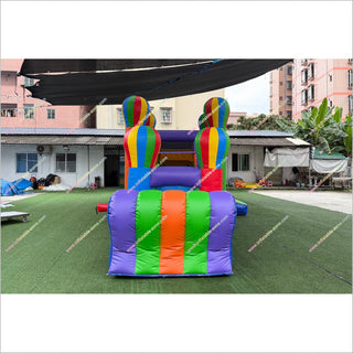 Best Colorful Obstacle Course Inflatable Bounce House Hot Air Balloon Decor Bouncy Obstacle Course Hire - Inflatable-Zone