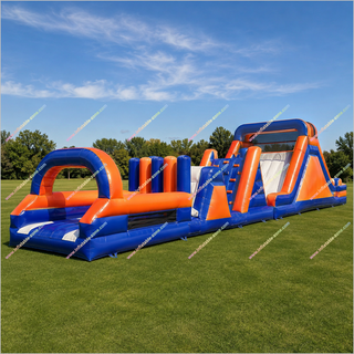 Obstacle Course Inflatable Slide Bouncer Game Outdoor Race Garden Assault Course Inflatable Bouncy Castle For Adults