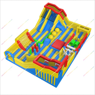 Large Playground Near Me Inflatable Bouncer Equipment Obstacle Course Team Building Inflatable Amusement Park For Sale