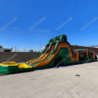 Embark on an epic adventure with our Obstacles World inflatable water slide! Designed for adults, this thrilling obstacle course promises endless fun and fitness. Ideal for backyard pool parties and outdoor events. Get ready to slide, splash, and conquer obstacles like never before!