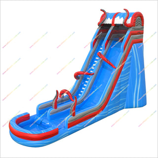 Octopus Party Theme Inflatable Water Slide Blowup Water Park With Splash Pool With Waterslide