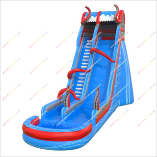 Octopus Party Theme Inflatable Water Slide Blowup Water Park With Splash Pool With Waterslide