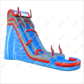 Octopus Party Theme Inflatable Water Slide Blowup Water Park With Splash Pool With Waterslide