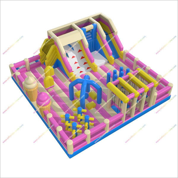 Big Inflatable Theme Park Outdoor Adult Obstacle Course Adventure Worl
