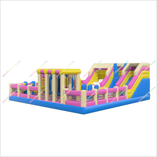 Big Inflatable Theme Park Outdoor Adult Obstacle Course Adventure World Amusement Park Inflatable Bouncing Castle Play Arena Games