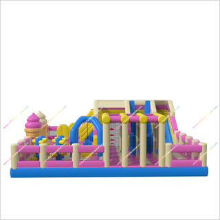 Big Inflatable Theme Park Outdoor Adult Obstacle Course Adventure World Amusement Park Inflatable Bouncing Castle Play Arena Games