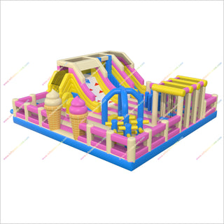 Big Inflatable Theme Park Outdoor Adult Obstacle Course Adventure World Amusement Park Inflatable Bouncing Castle Play Arena Games
