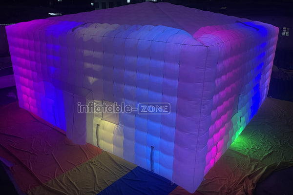 Large Outdoor Inflatable Night Club Inflatable Air Cube Tent LED Wedding Igloo Inflatable Tent For Party Event