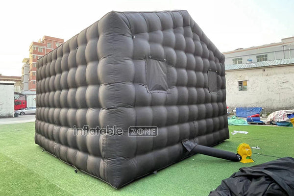 Outdoor Inflatable Nightclub Tent Commercial Black Backyard Blow Up Club Inflatable Party Cube Disco Bar Tent