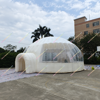 Outdoor inflatable dome tent features a stylish igloo bubble design, perfect for parties, decorations, and camping events. Quick to inflate and easy to transport, it creates a unique, eye-catching space for rentals and celebrations. Ideal for indoor or outdoor use, this inflatable tent offers affordable setup, weather resistance, and memorable visual impact for events and gatherings.