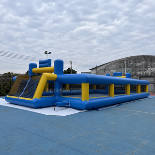 Take soccer fun to new heights with our inflatable human football field! Perfect for outdoor play, this interactive playground equipment ensures hours of excitement for kids and adults alike. Get ready to kick off the ultimate game experience!