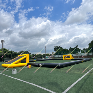Create exciting matches with an Outdoor Sports Center Inflatable Soccer Field. Designed for football games, soap football events, team building, schools, and sports rentals, it features durable commercial-grade PVC construction, quick setup, and spacious play areas. Perfect for outdoor festivals, parties, and competitive events with safe, action-packed fun.