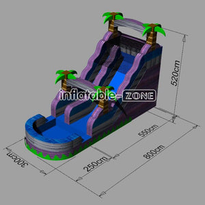 Inflatable-Zone Design Palm Tree Inflatable Water Slide Jumping Castle Swimming Pool Moonwalk Water Slide For Kids And Adults