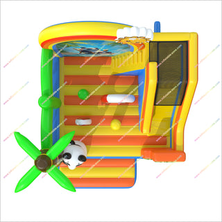 Panda-Themed Inflatable Combo Blow Up Bounce House And Slide Jump Bouncers Bouncy Castle And Slide Hire Near Me