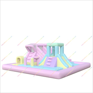 Inflatable Playground Pool Pastel Bouncy Castle To Buy Obstacle Inflatables Double Water Slides For Rent