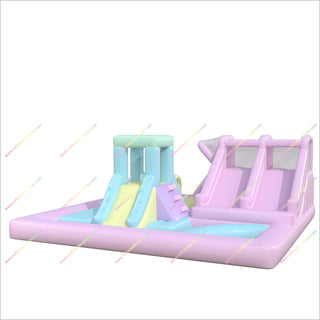 Inflatable Playground Pool Pastel Bouncy Castle To Buy Obstacle Inflatables Double Water Slides For Rent