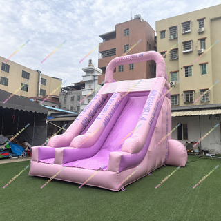 Make any celebration unforgettable with this pink commercial tall bounce house slide. Designed for birthday parties, events, and outdoor entertainment, this eye-catching inflatable features a high slide and spacious bouncing area for exciting fun. Made from durable materials for commercial use, it’s perfect for rentals, party decorations, and adult-friendly entertainment at festivals, events, and celebrations.