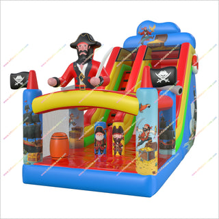 Pirate Jump House Bounce Castle Slide Combo Moonwalk Bouncer Hire Near Me Inflatable Castle With Slide