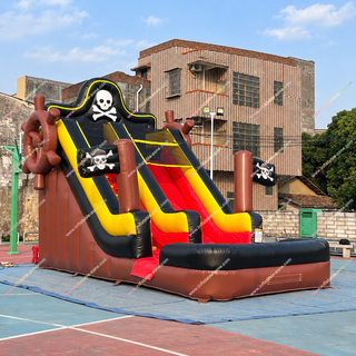Set sail for fun with the Pirate Inflatable Water Slide! This thrilling, adult-sized water slide features a splash pool for ultimate excitement. Perfect for backyard parties or events, it’s the ultimate inflatable rental for unforgettable summer adventures. Book now for non-stop fun near you!