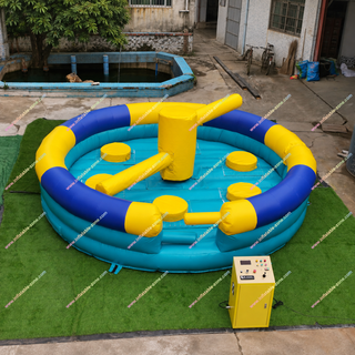 Level up your outdoor event with the Meltdown Inflatable Rotating Machine! This standing sweeper wipeout game challenges players to jump, duck, and dodge the spinning arm. Great for parties, school events, and team-building fun. Rent this thrilling inflatable today and bring high-energy excitement to any gathering!