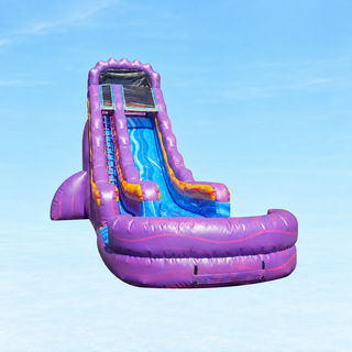 Make a splash with our Purple Attractive Kids Inflatable Water Slide! Engineered for durability and pressure-resistance, this vibrant slide ensures hours of safe and exciting water play for kids. With its eye-catching purple design, it's the perfect addition to any backyard party or summer gathering.