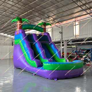 Dive into fun with the Purple Crush Inflatable Water Slide! This vibrant purple and blue slide splashes into a cool pool, perfect for parties and rentals. Made from durable, commercial-grade PVC, it ensures safe, long-lasting play. Easy to set up and designed for maximum excitement, it’s the ultimate summer attraction for backyard fun or event entertainment near you!