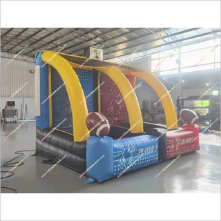 Two Player Games Inflatable Rugby Field QB Blitz Inflatable Football Toss Target Interactive Sports Arena