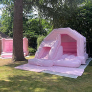 Pink Wedding Jumping Castle Party Bounce House With Slide Inflatable Combo