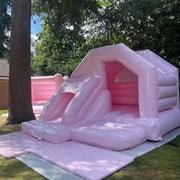Pink Wedding Jumping Castle Party Bounce House With Slide Inflatable Combo
