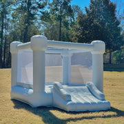 Whit Wedding Jumping Castle Party White Bouncy House With Slide