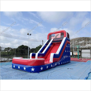 American Slide Inflatable American Giant Inflatable Water Slide Blow Up Slide For Party Events