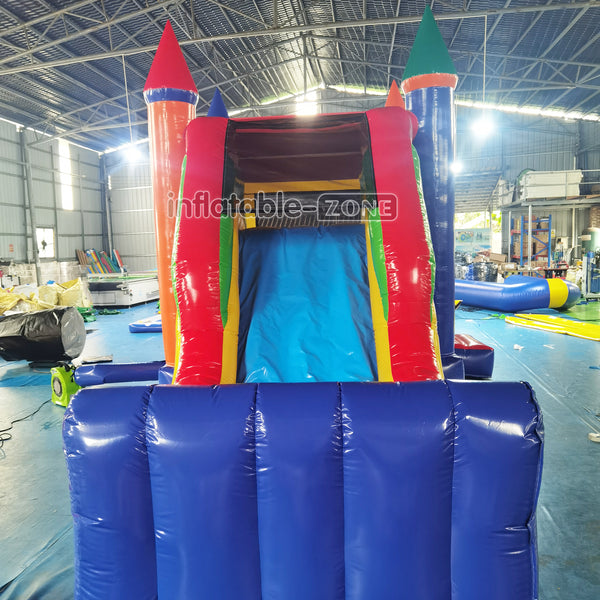 Rainbow Super Bounce House Party Jump N Slide Inflatable Bouncer Slide Combo Bouncy Castle And Soft Play