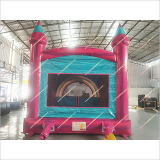 Rainbow Unicorn Bounce House Jump Inflatable Park Moon Bouncer Indoor Bouncy Castle For Sale