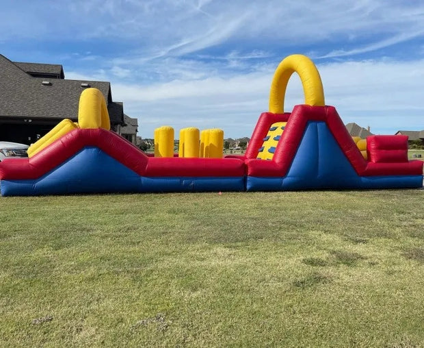 Outdoor Inflatable Obstacle Course Bounce House Race Blow Up Obstacles Course
