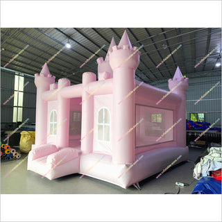 Pink Inflatable Castle Princess Birthday Party Rent Bounce House With Slide Combo Jumpers For Sale