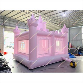 Pink Inflatable Castle Princess Birthday Party Rent Bounce House With Slide Combo Jumpers For Sale