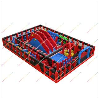 Rent Bouncy Obstacle Course Jumping Castle Playground Massive Inflatable Assault Arena Theme Park Equipment For Sale