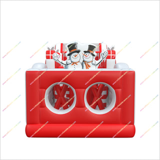 Snowmen Theme Rental Inflatable Obstacle Course Christmas Winter Wonderland Bouncy Castle Assault Course Near Me