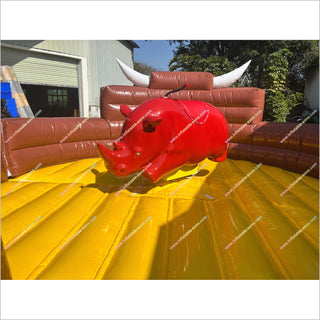 Competitive Fun Inflatable Bull Ring Challenge Race Equipment Mechanical Rhino Rodeo Bull Machine For Sale