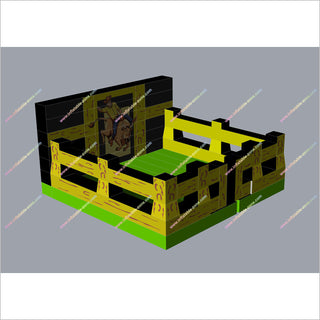 Rodeo Inflatable Bull Ride Arena Sports Bounce House Inflatable Mechanical Bull Riding Machine For Sale