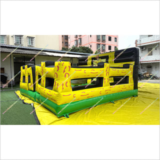 Rodeo Inflatable Bull Ride Arena Sports Bounce House Inflatable Mechanical Bull Riding Machine For Sale