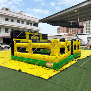 Create unforgettable party fun with this rodeo inflatable bull ride arena featuring a high-quality mechanical bull riding machine and protective inflatable sports arena. Designed for carnivals, rental businesses, festivals, and western-themed events, it offers exciting entertainment for both kids and adults. Durable, colorful, and easy to set up for indoor or outdoor commercial use.