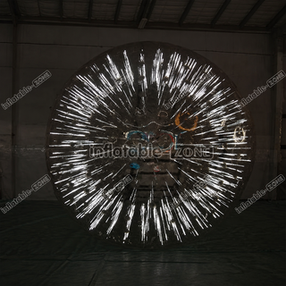 Introducing our Shining Zorb Ball, the ultimate inflatable light zorb ball for commercial fun! With its funny white transparent design, this zorb ball promises laughter and excitement. Perfect for events and parties, it'll be the highlight of any gathering. Grab yours now and let the good times roll in luminous style!