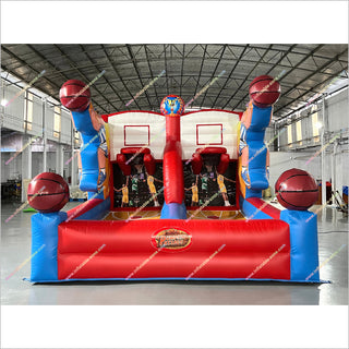 Large Inflatable Basketball Hoop Shooting Stars Basketball Carnival Game Interactive Inflatables For Sale