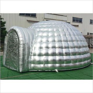 Silver Inflatable Dome Tent Big Bubble House Inflatable Igloo Party Tent For Event Camping