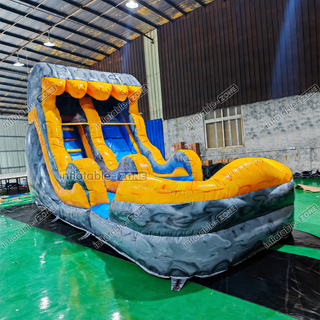 Make a splash at your next party with our Single Lane Wave Inflatable Water Slide! This commercial-grade waterslide is perfect for big fun in the sun. Featuring a splash pool and a thrilling wave design, it's sure to be a hit with kids of all ages. Get ready for endless hours of summer fun!