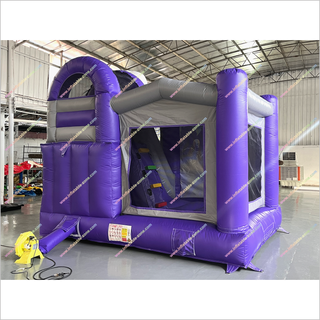 Skeleton Inflatable Haunted House With Slide Halloween Spooky Party Bouncy Castle Slide Combo For Sale