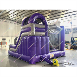 Skeleton Inflatable Haunted House With Slide Halloween Spooky Party Bouncy Castle Slide Combo For Sale