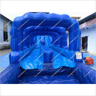 Inflatable Dual Lane Slip And Slide Splash Pool Blue Crush Inflatable Water Slide For Adults For Sale